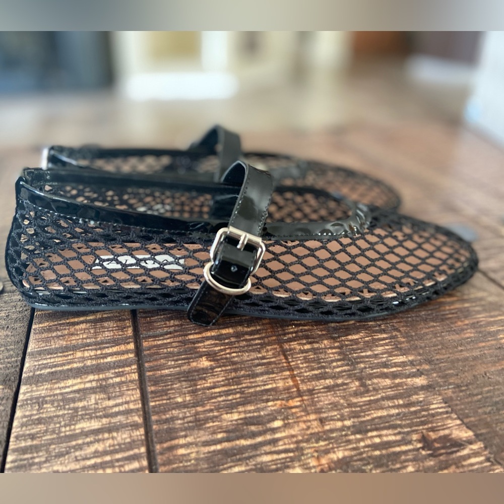 ALAIA BLACK MESH MARY JANE FLATS-BRAND NEW!